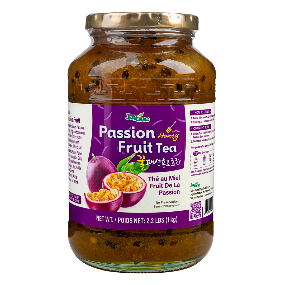 JAYONE Honey Passion Fruit Tea Marmalade 2.2lb