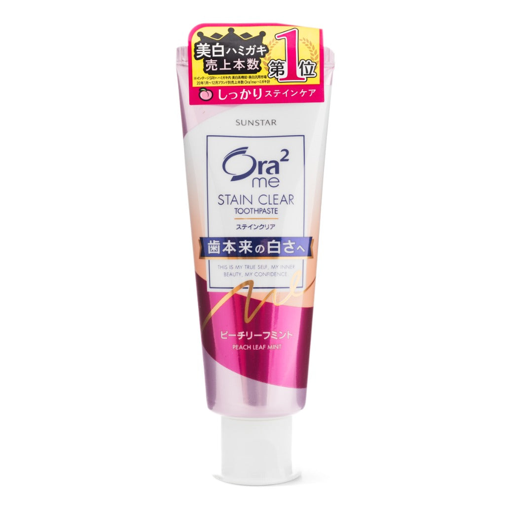 SUNSTAR ORA2 Stain Removal Teeth Cleaning Toothpaste (Peach Mint Flavor)