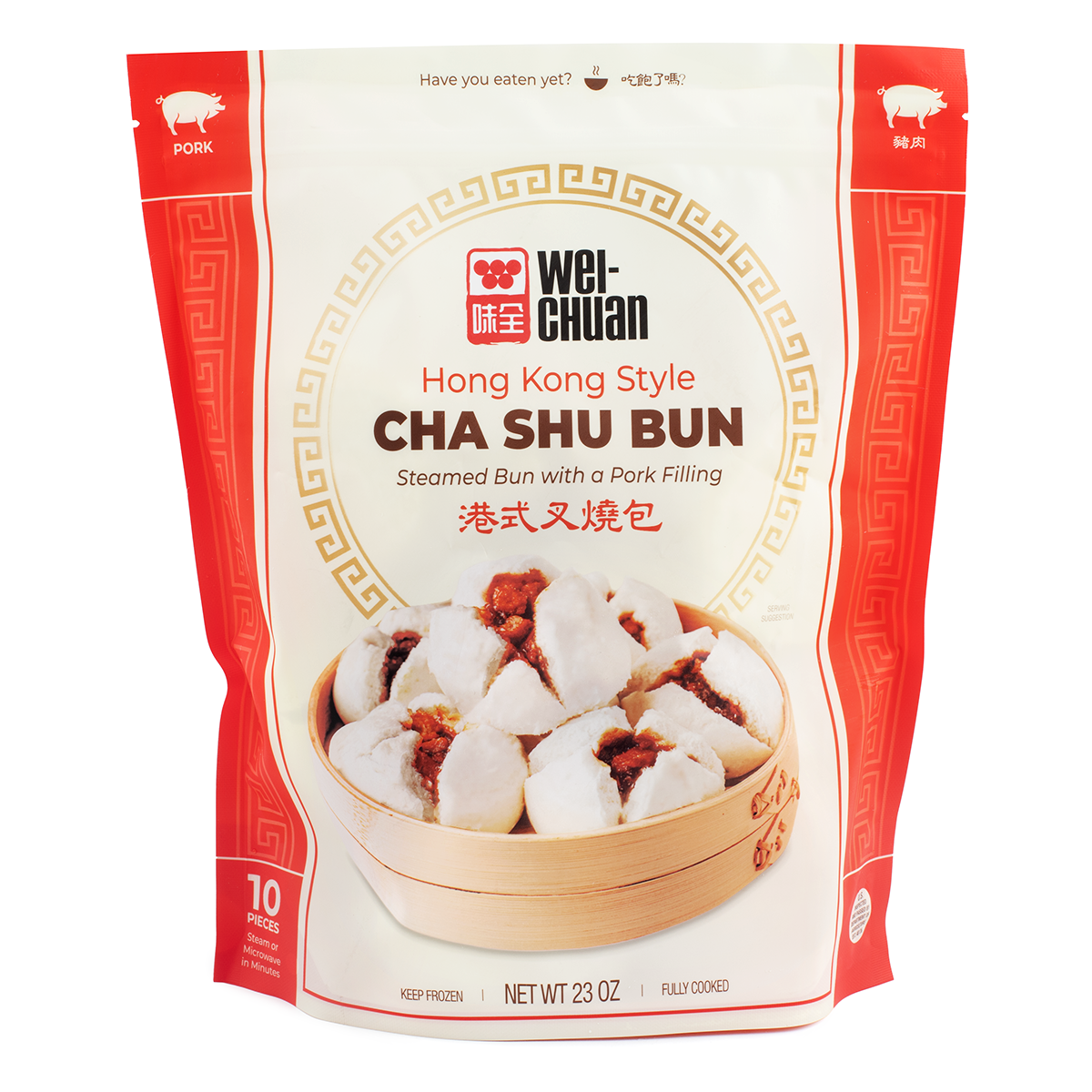 Wei-Chuan Cha Shu Pork Filling Bun, Frozen 10pc 23.00 oz