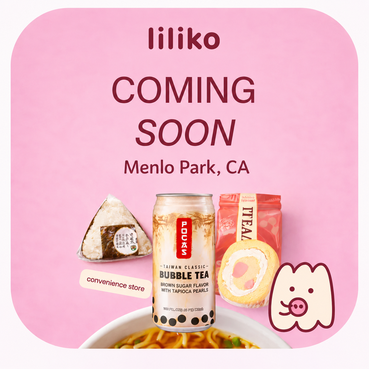 Coming soon to Menlo Park, CA ✨ Liliko brings your favorite Asian snacks, drinks, and grab-and-go treats all in one place.