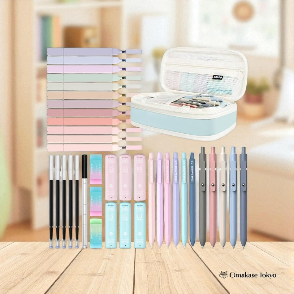 Four Candies Complete Stationery Set Blue