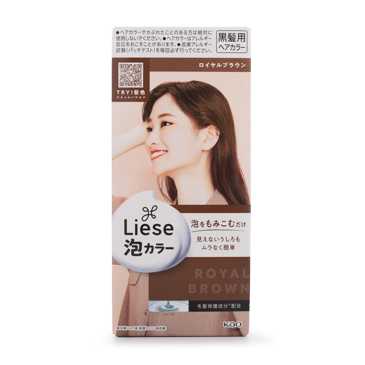 [Kao] Prettia Bubble Hair Color (Royal Brown) 110ml x 1ct