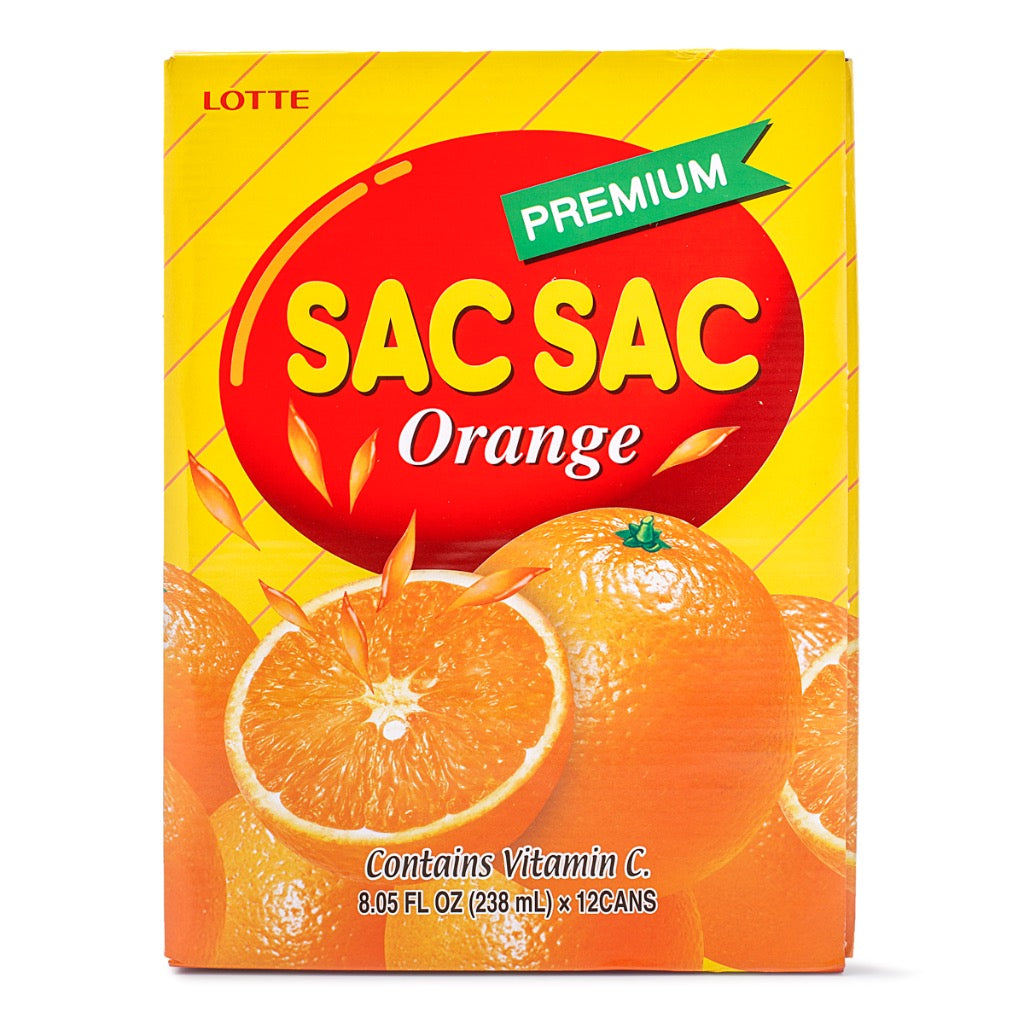 LOTTE Sac Sac Orange Juice 238ml/12