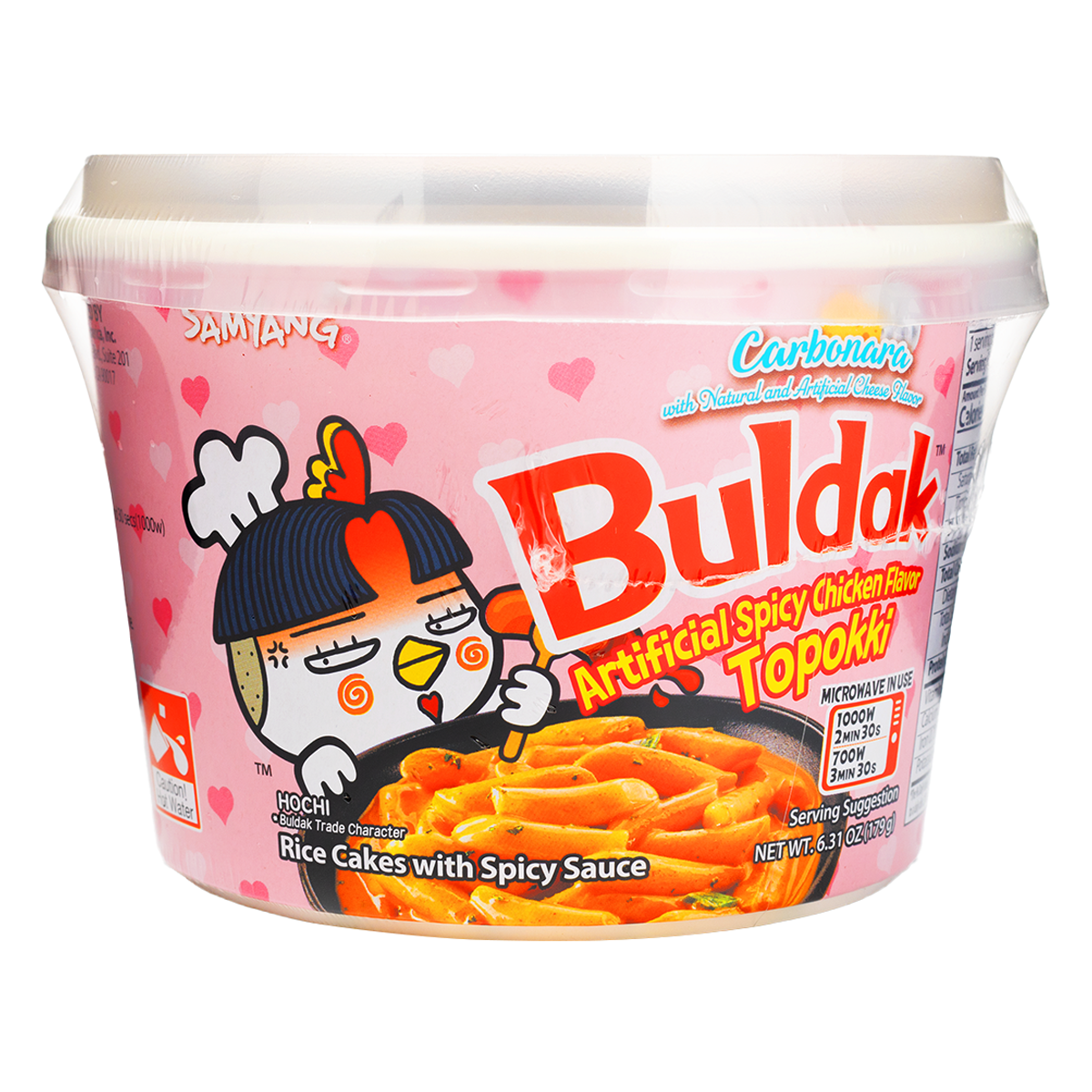SAMYANG Carbo Buldak Hot Chicken Flavor Topokki Bowl 6.31oz (179g)