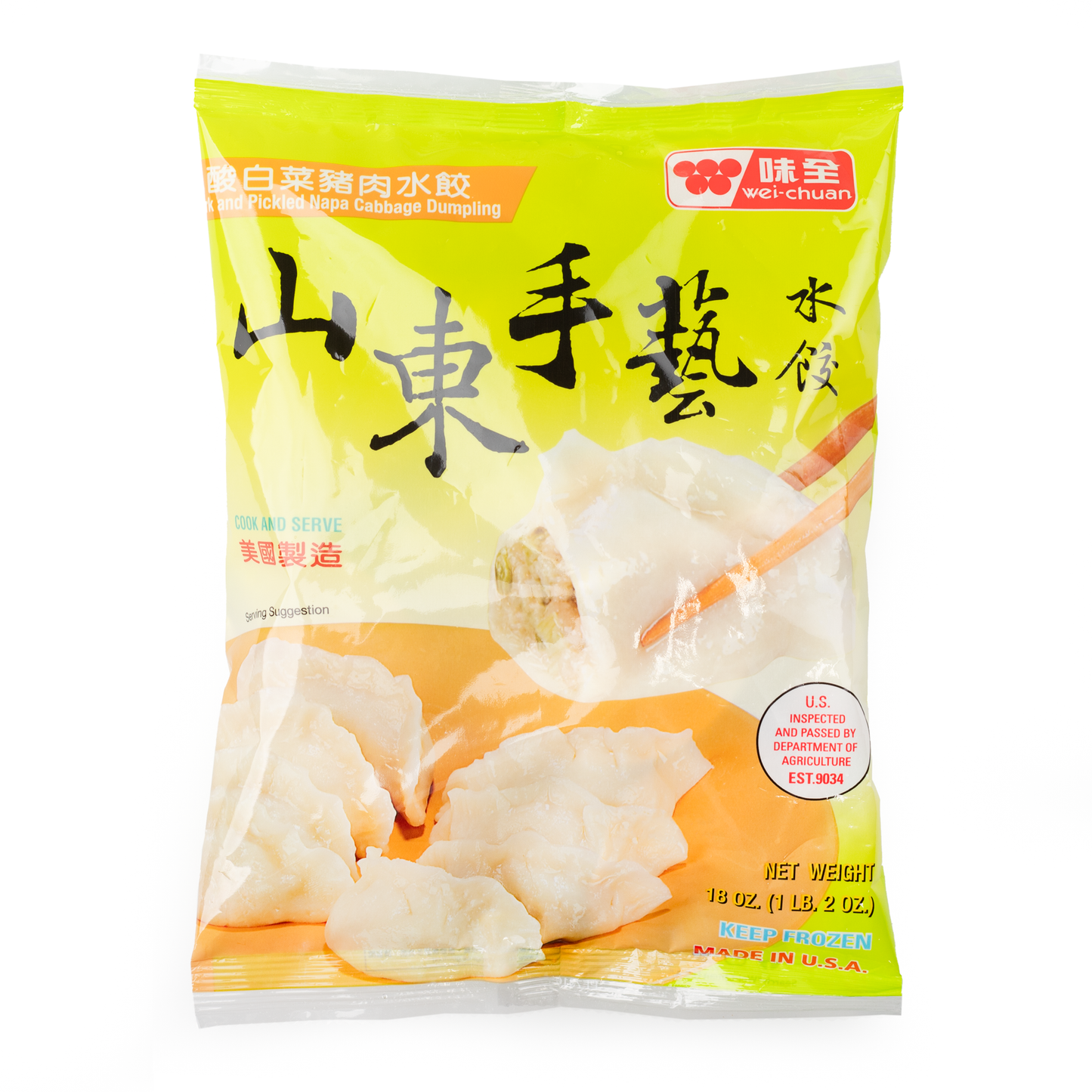 Wei-Chuan Pork and Pickled Napa Cabbage Dumpling, Frozen 18.00 oz